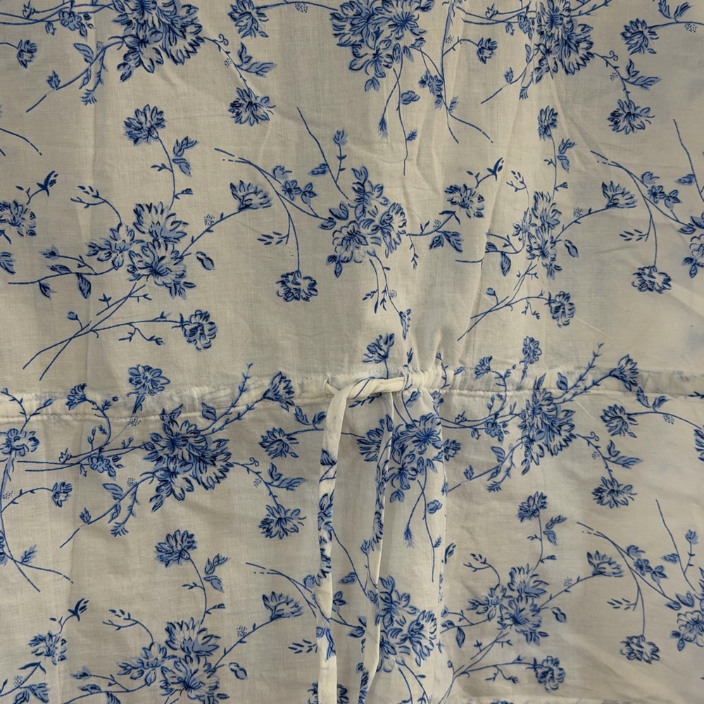 Ella Simone Pajama Set Blue Danube Toile 100% Cotton Capri Pants Tank Romantic - Picture 8 of 16
